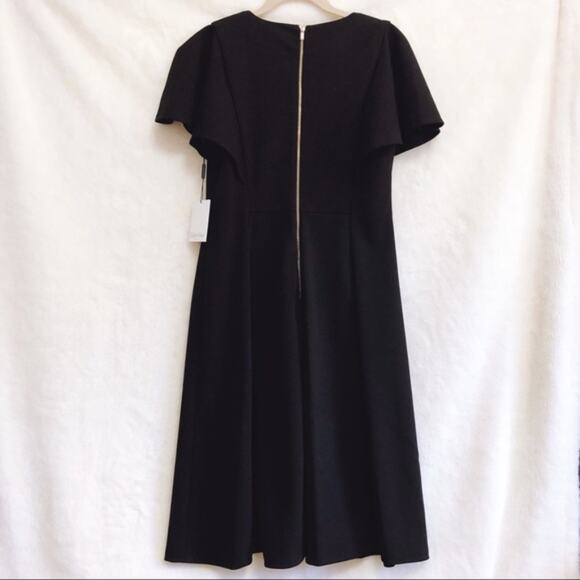 Calvin Klein Black Short Sleeve Fit & Flare Dress - Picture 6 of 8